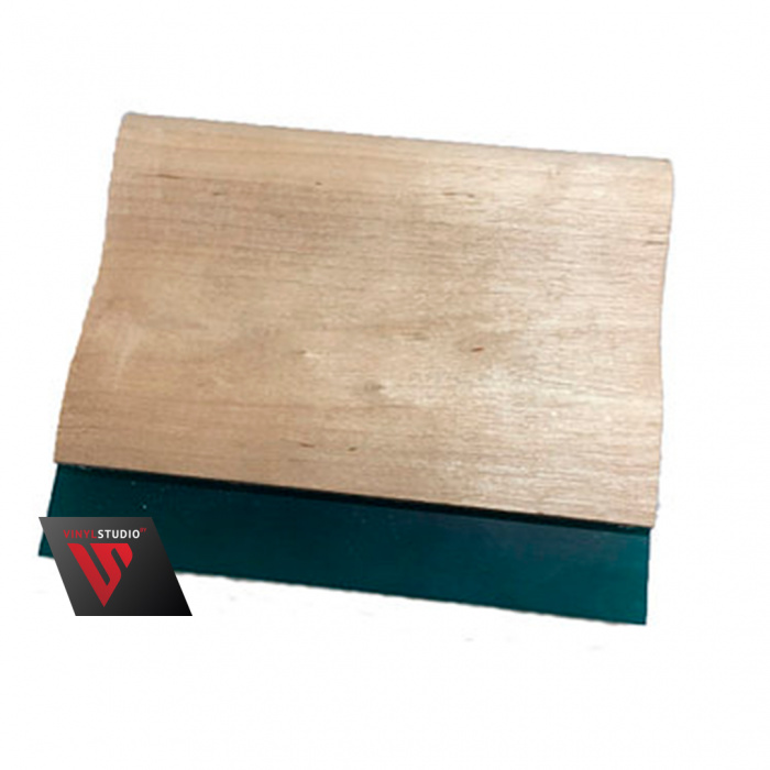 Uzlex Деревянная выгонка с зеленой вставкой WOODEN SQUEEGEE, 140 мм, 21910114 - 0