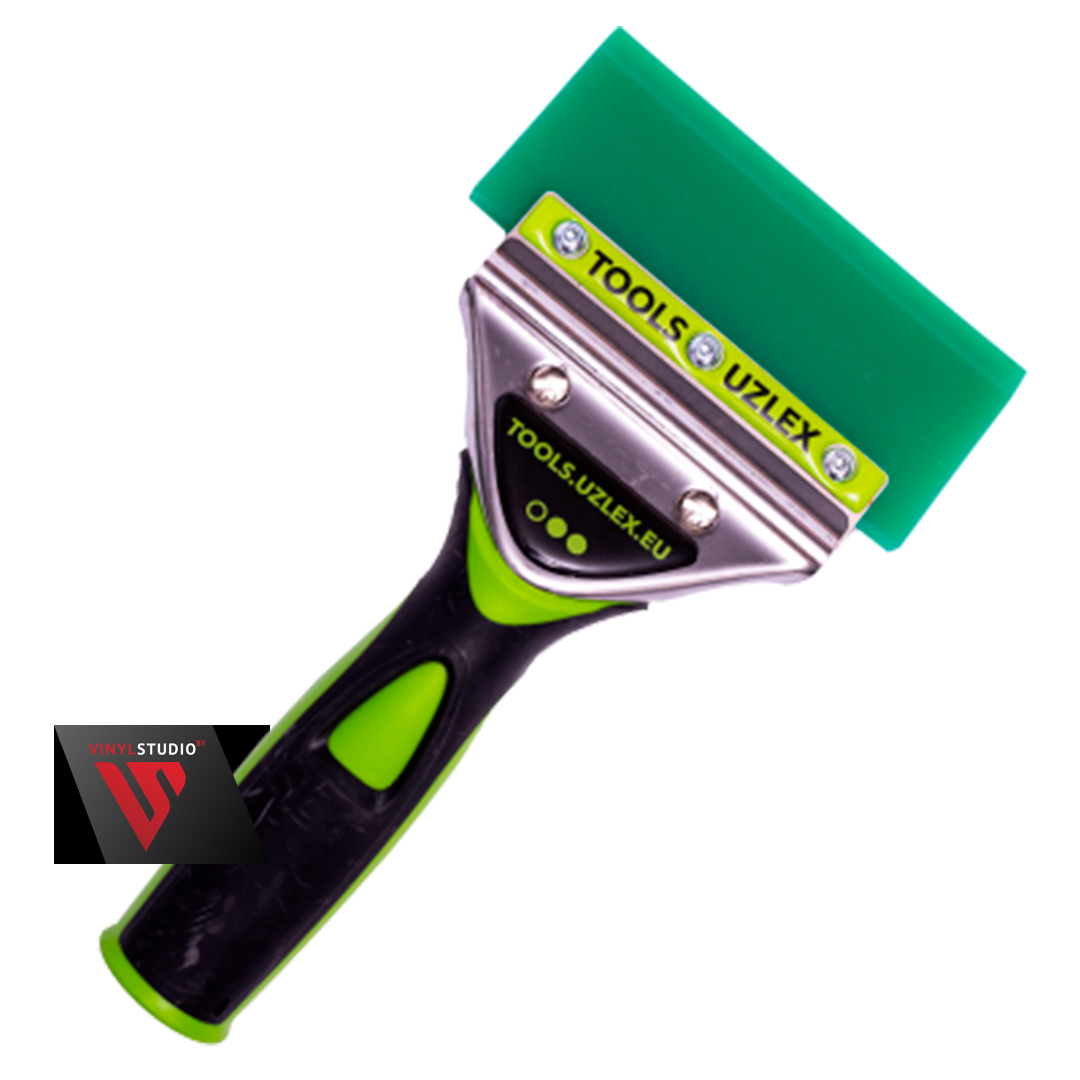 Uzlex полиуретановый ракель с рукояткой, мягкий зеленый, 140 мм 21911064