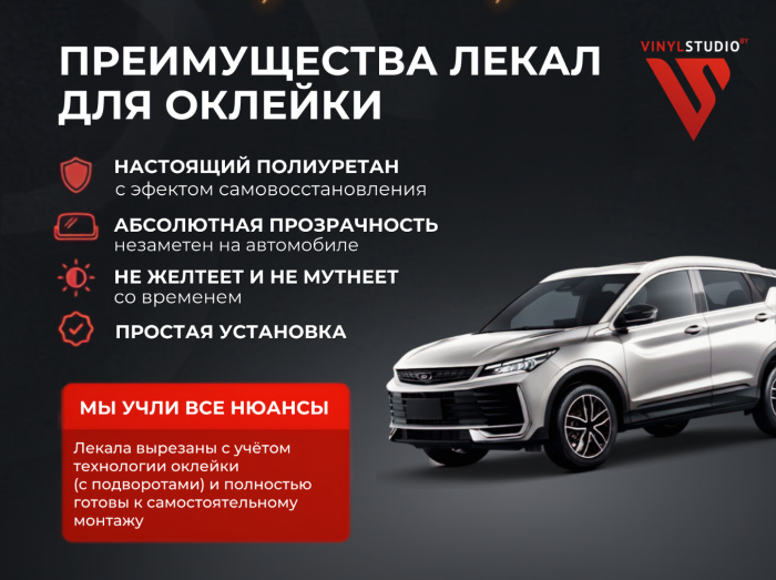 Лекала для частичной оклейки крыльев Belgee X50 / X50+ (Spectroll) - 2
